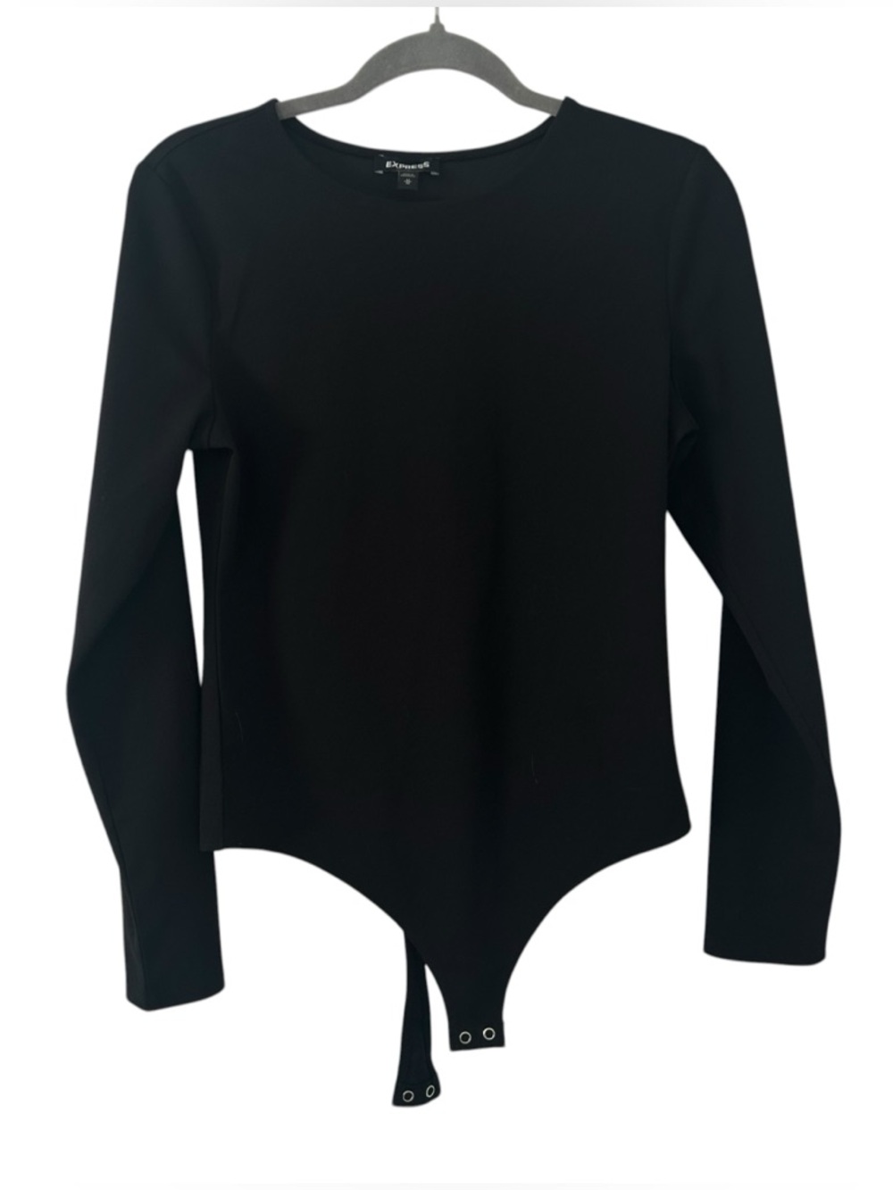Black Express Bodysuit Top Shirt One Piece Long Sleeve Style Women’s Size Medium